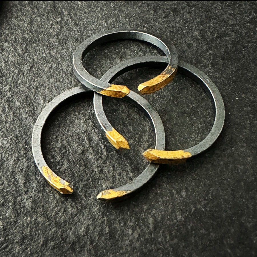 Keum-boo Open Banded Spike Ring