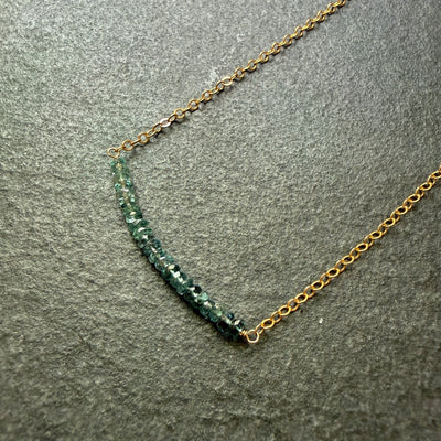 Gemstone Micro Faceted Color Block Necklace