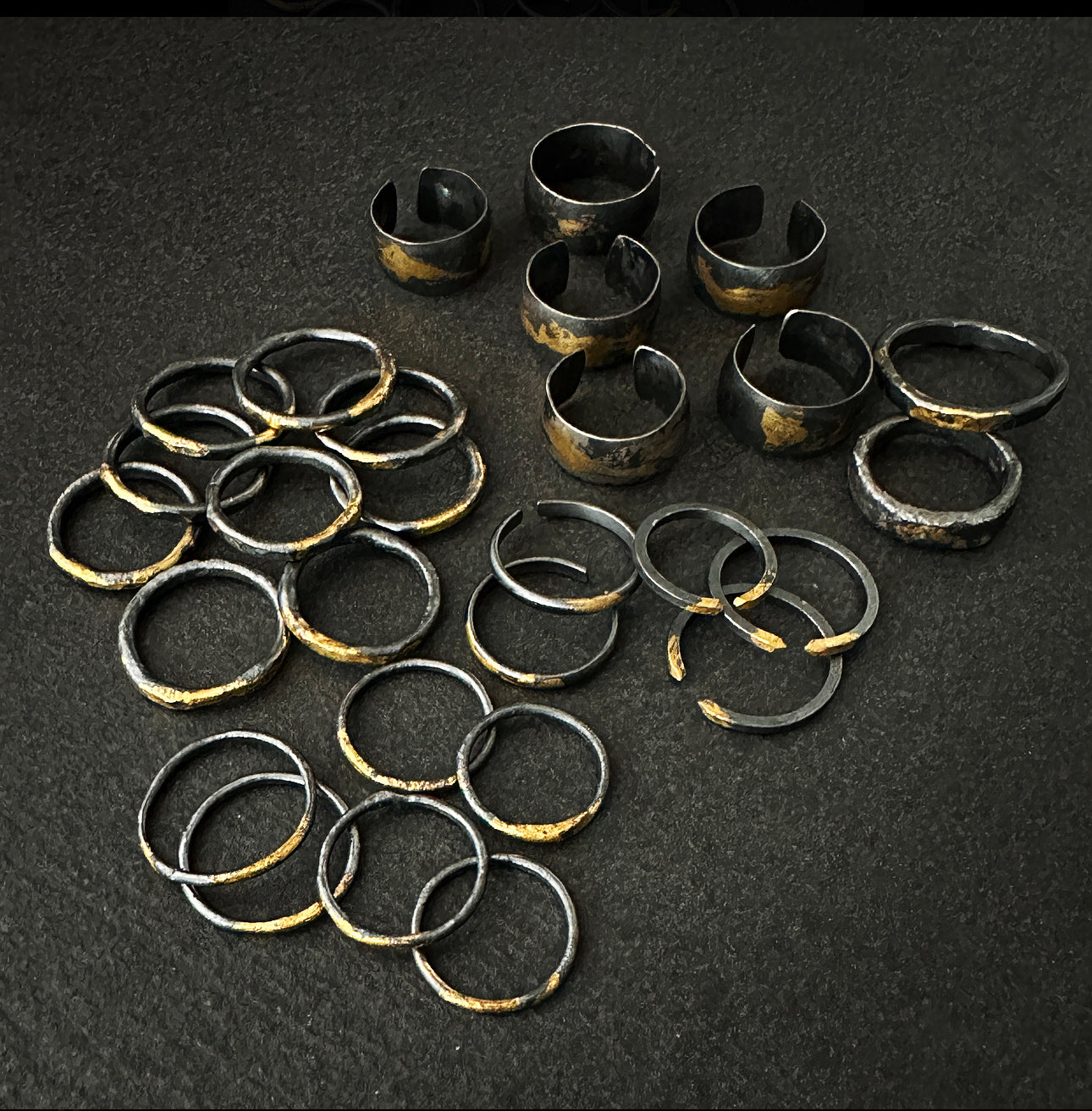 Keum-boo Domed Cuff Ring