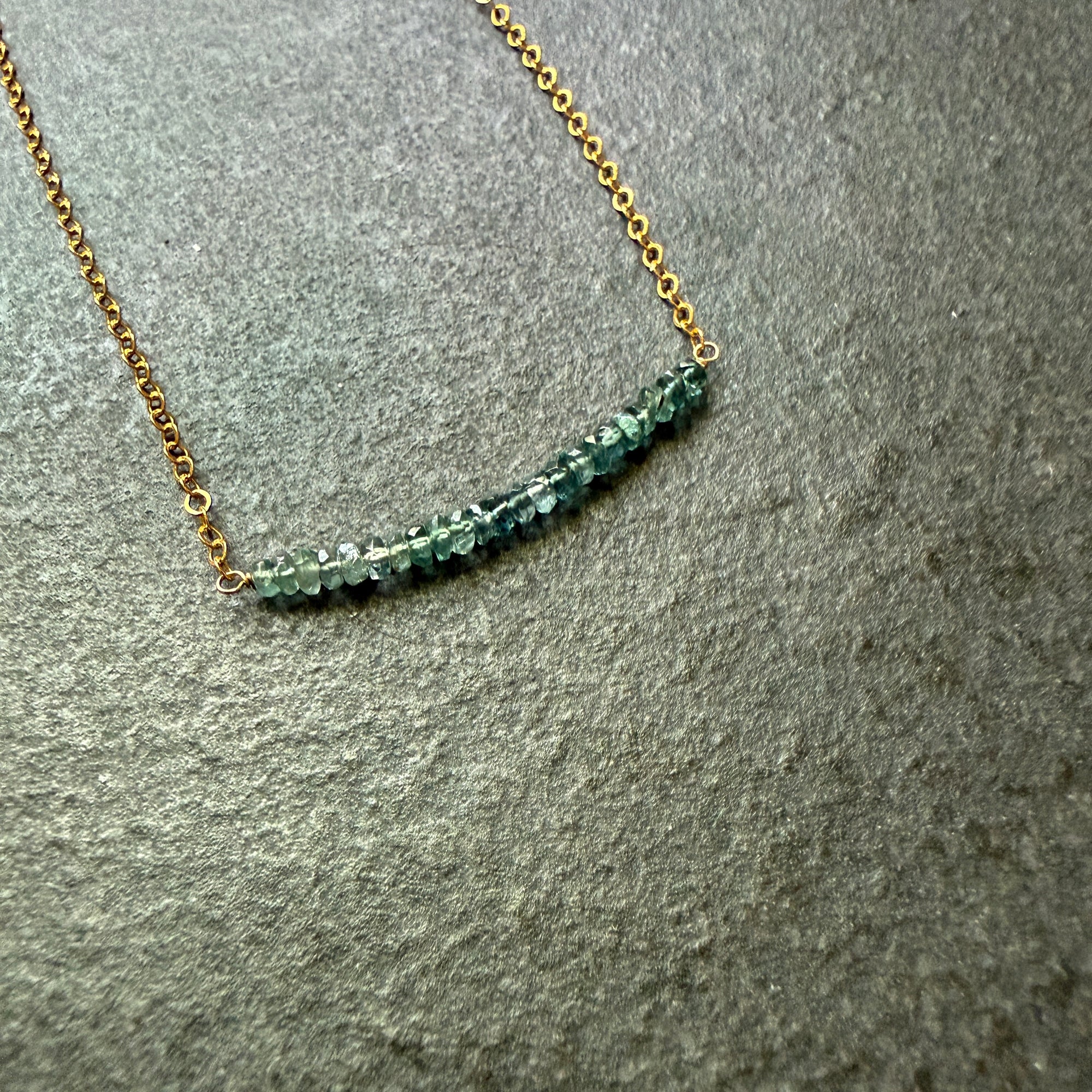 Gemstone Micro Faceted Color Block Necklace