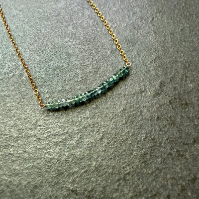 Gemstone Micro Faceted Color Block Necklace