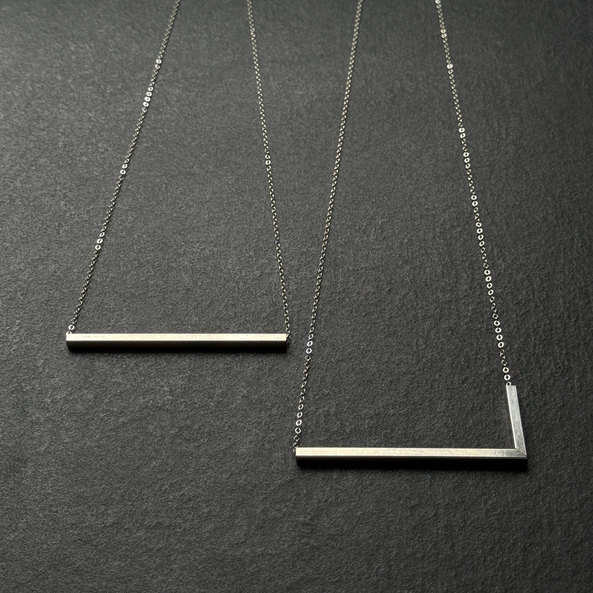 90 Degree Necklace - Square Cylinder Necklace