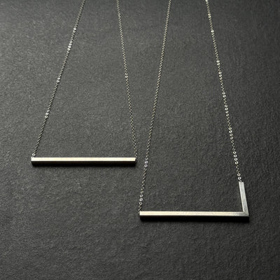 90 Degree Necklace - Square Cylinder Necklace
