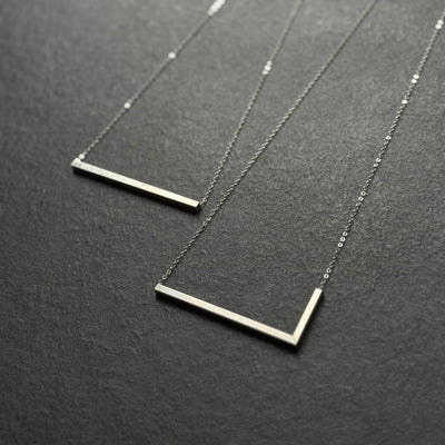 90 Degree Necklace - Square Cylinder Necklace