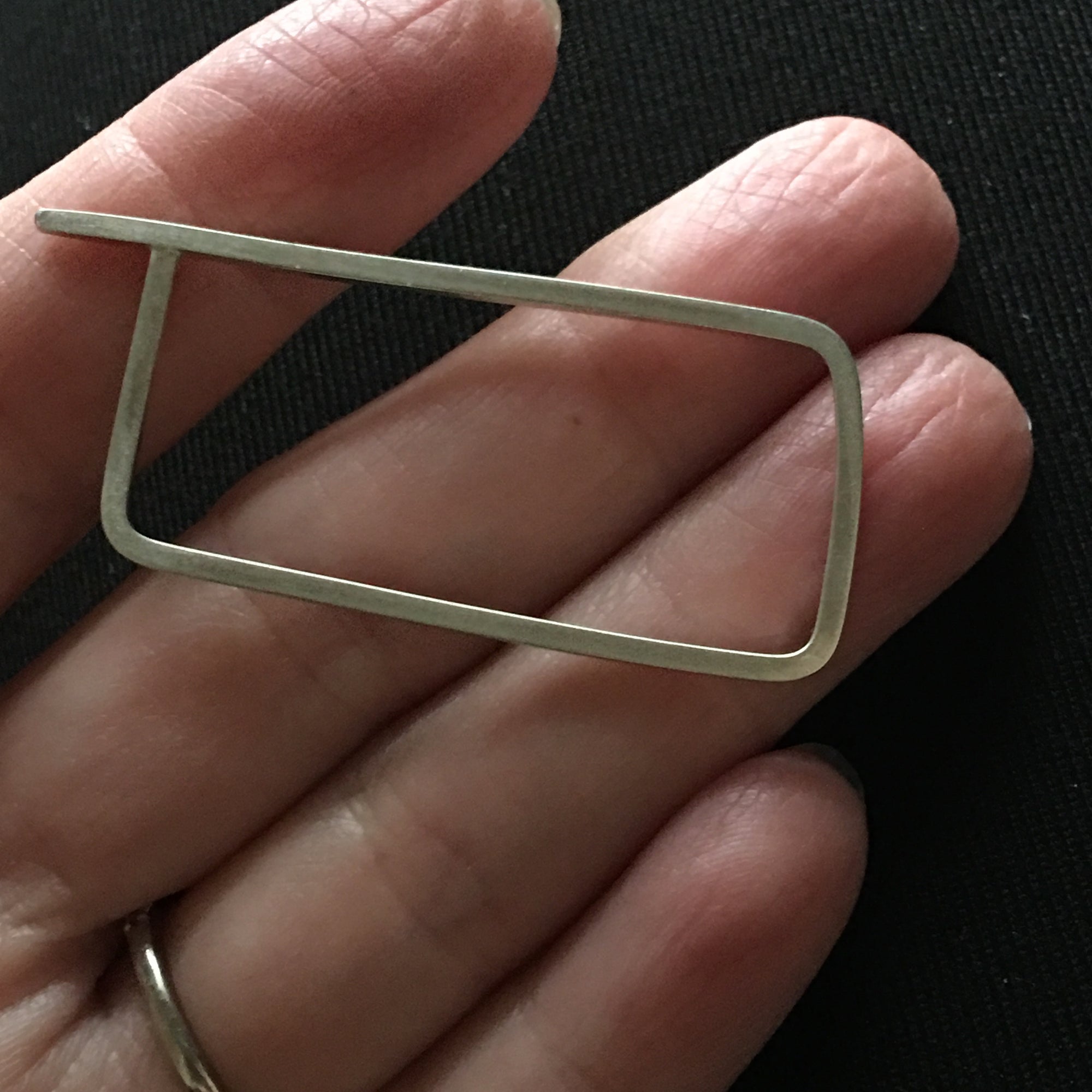 Double Finger Ring - Minimalist Rectangle