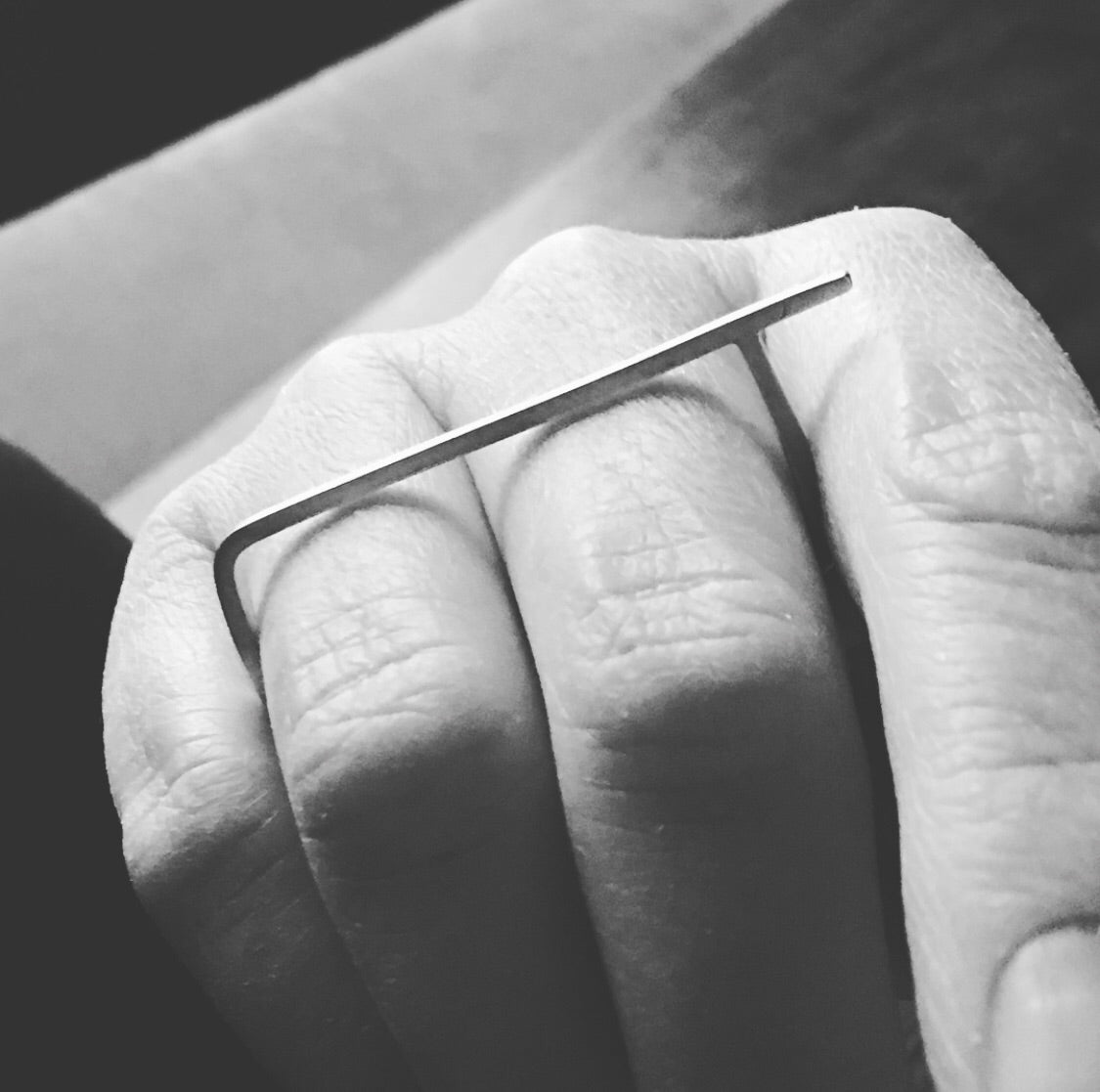 Double Finger Ring - Minimalist Rectangle