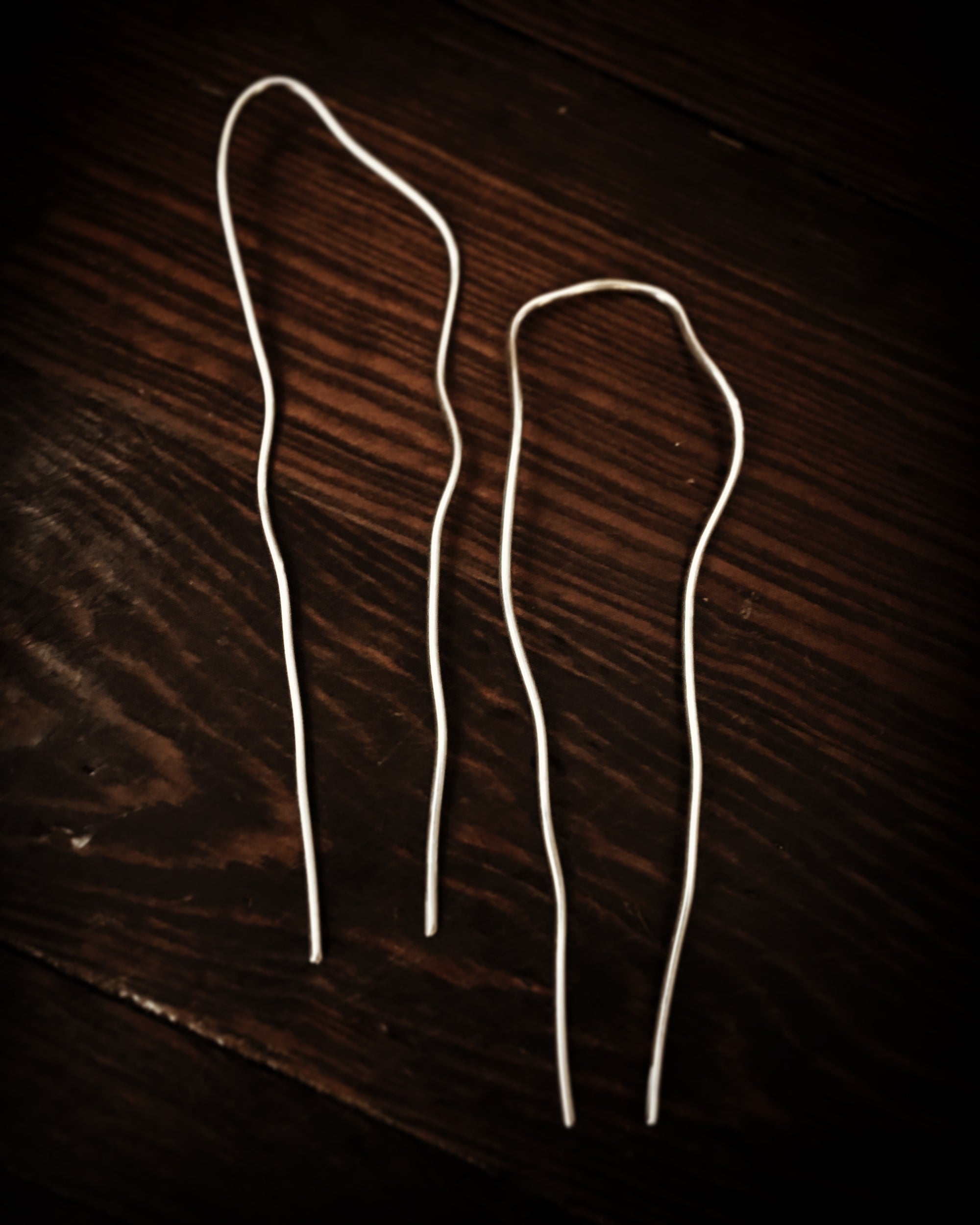 Free Form Red Brass Hairpin