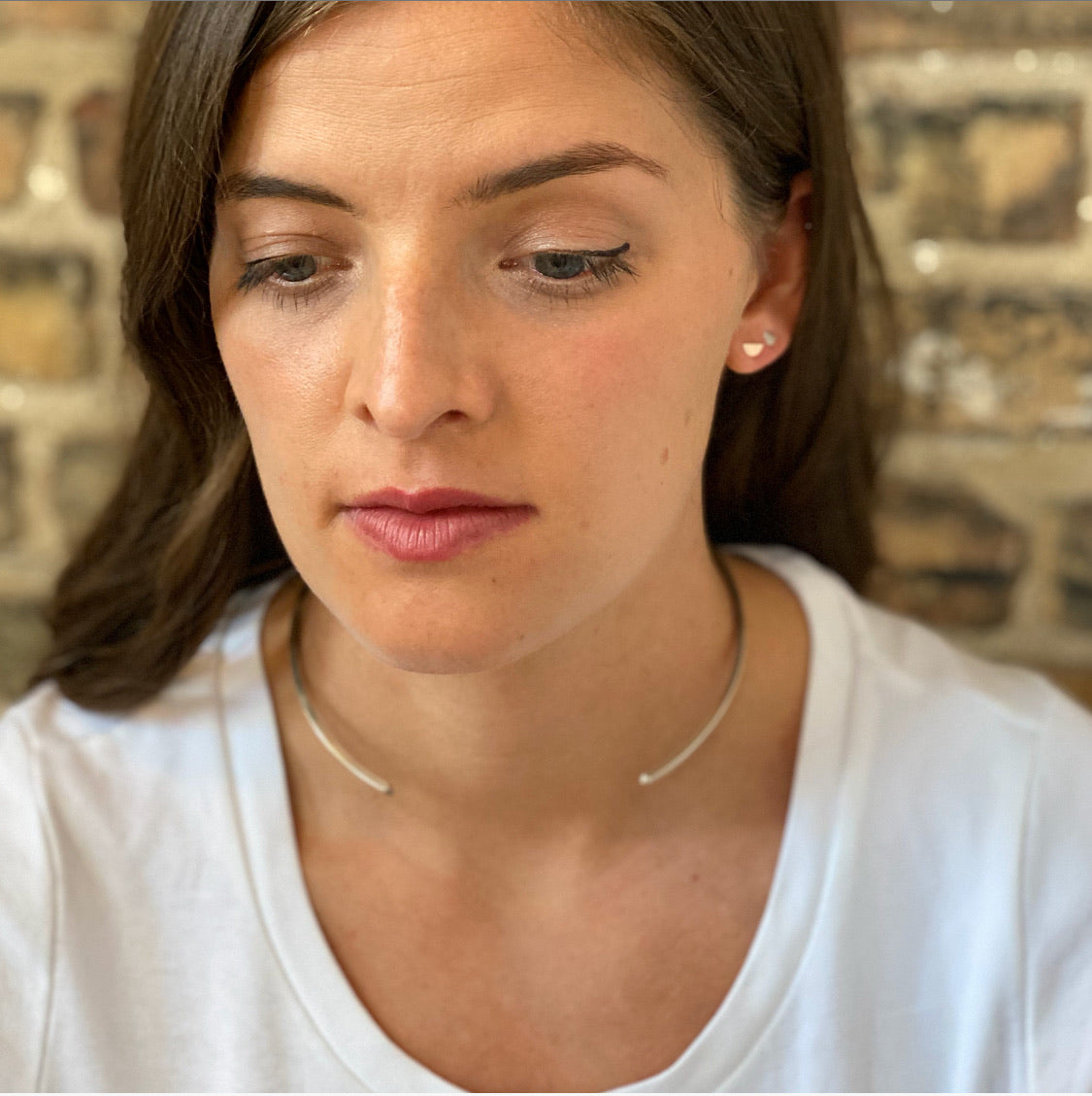 Collar Necklace - Squared Metal