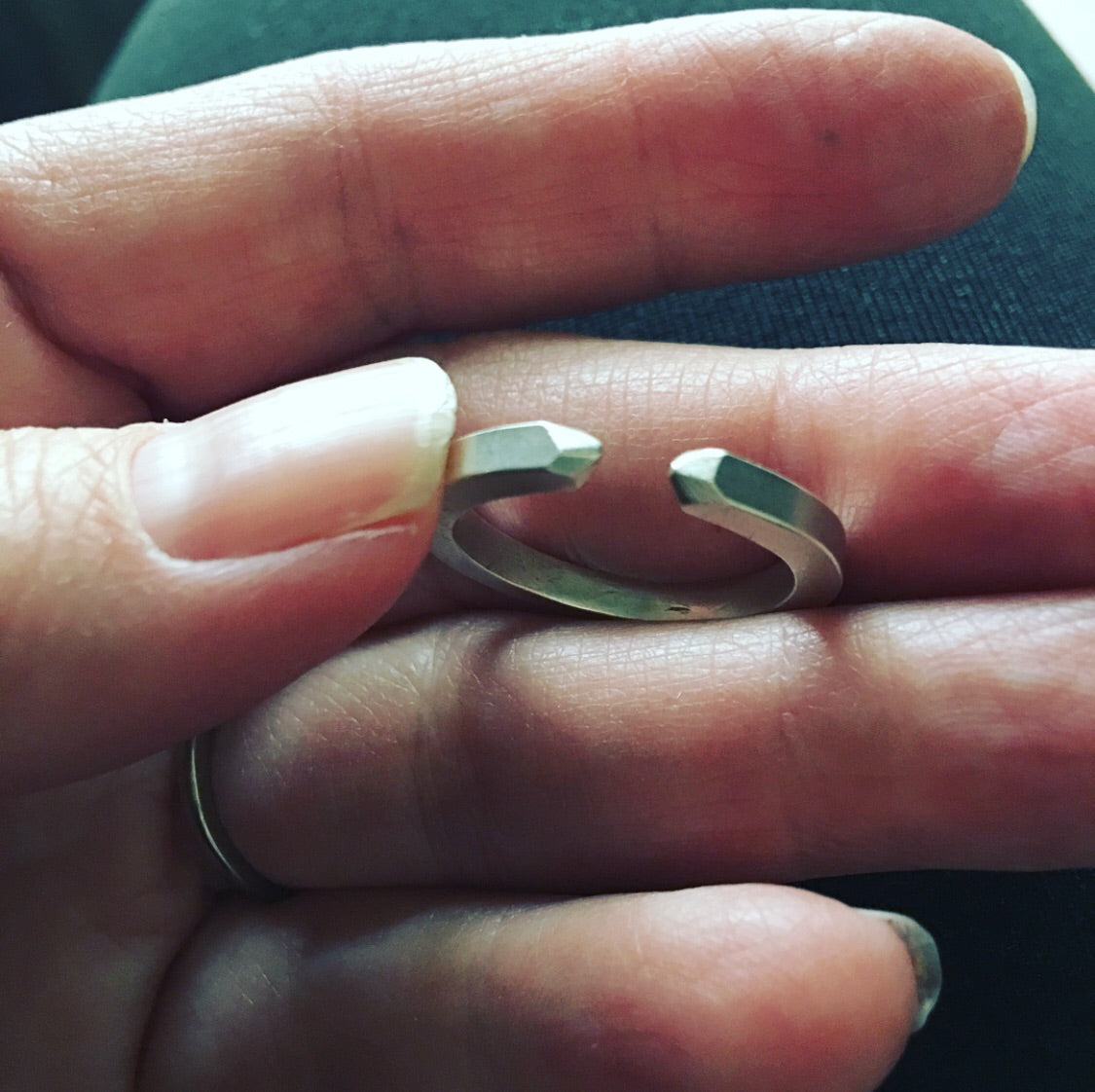 Faceted Open Band Ring