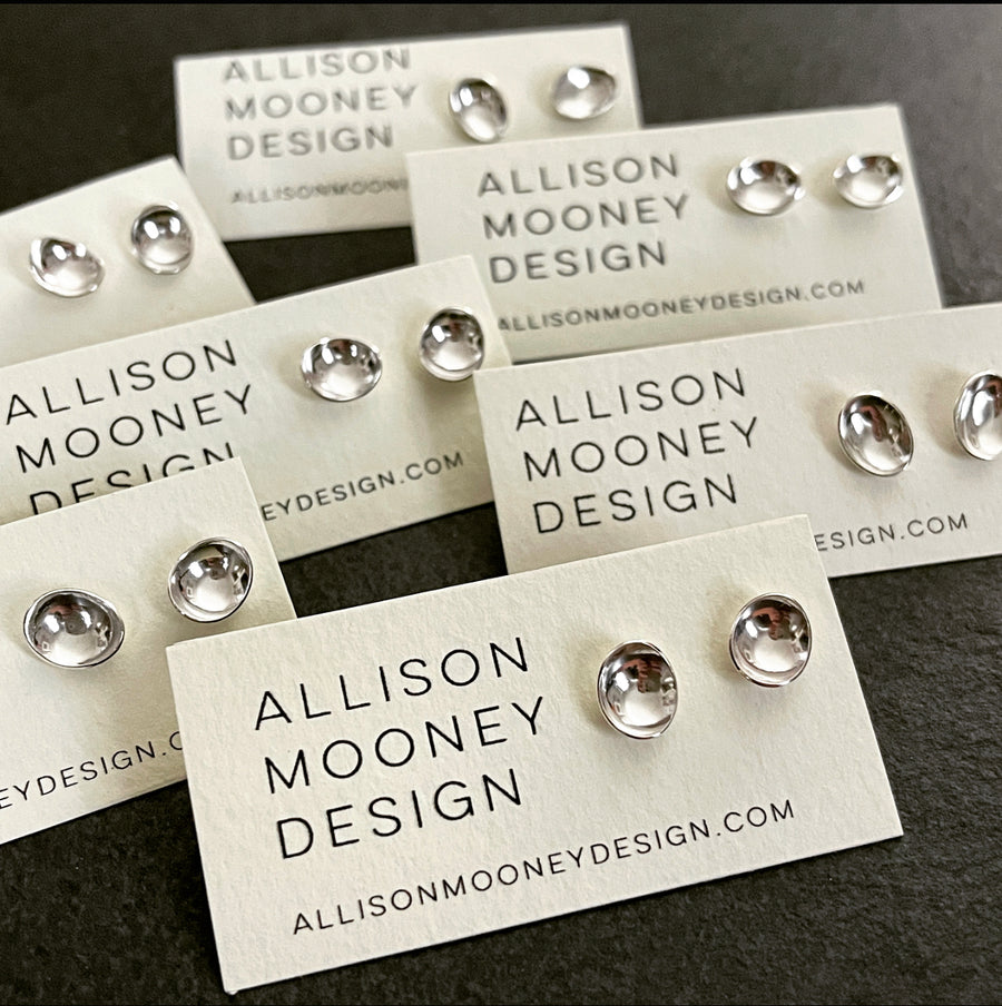 Oval Cupped Post Earrings