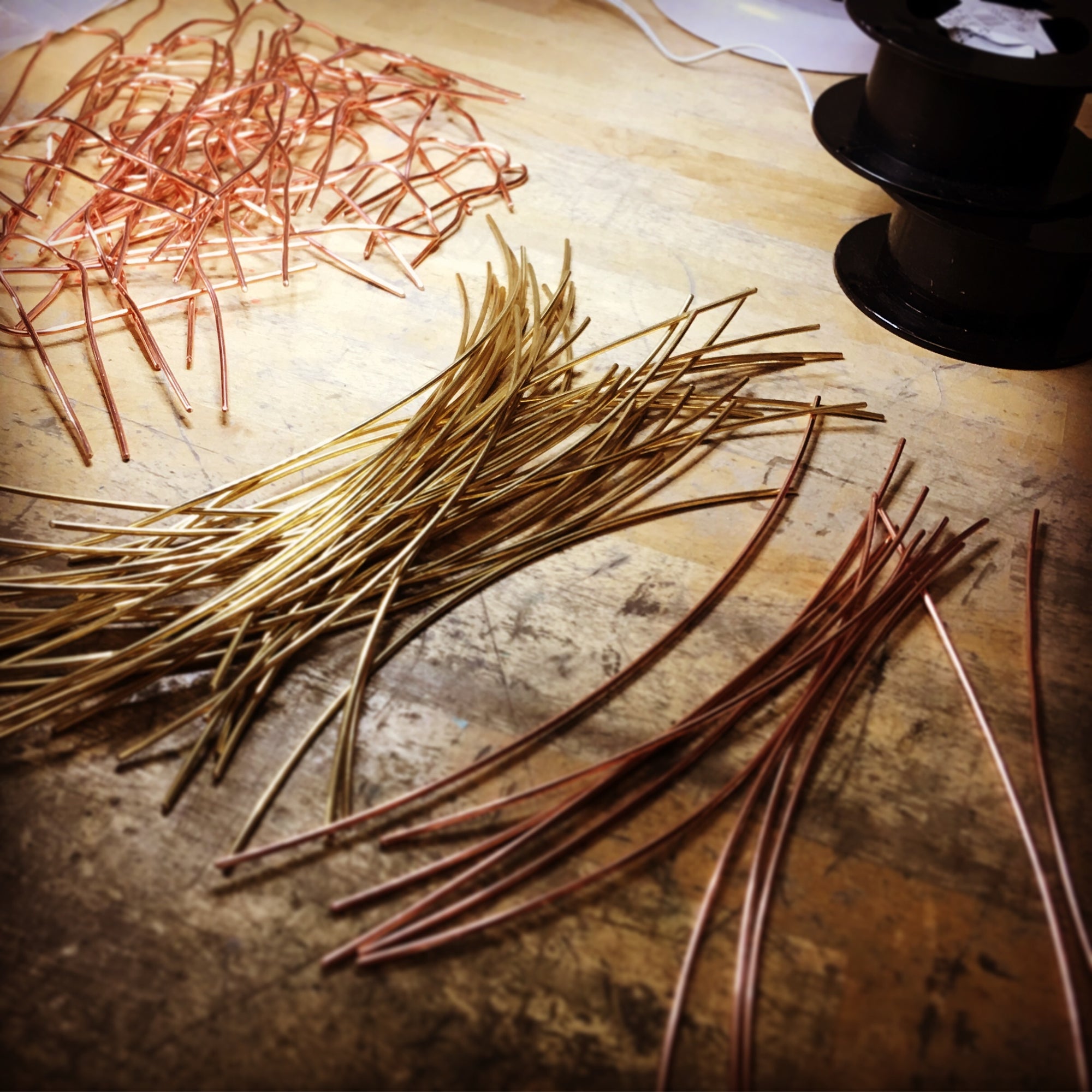 Free Form Red Brass Hairpin