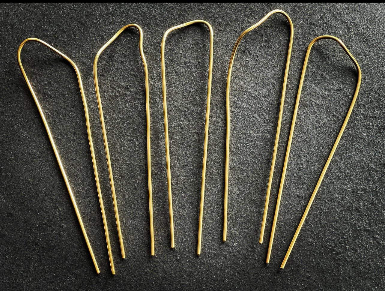 Red Brass Hairpin